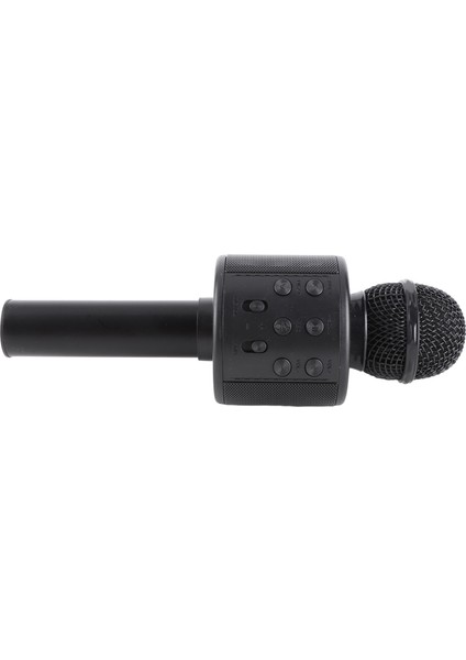 Kablosuz Bluetooth Mikrofon Taşınabilir 4'ü 1 Arada Çok Işlevli Gürültü Azaltma Karaoke Mikrofonu Ev Ktv Parti Araba Siyah (Yurt Dışından)