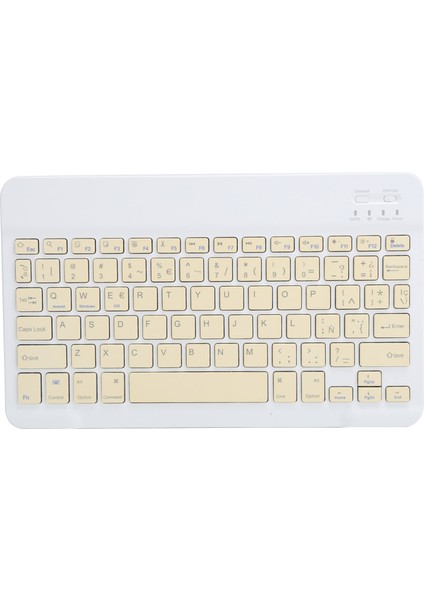 Taşınabilir Mini Kablosuz Bluetooth Klavye Ispanyolca Ipad/samsung/xiaomi/huawei Tablet Pc Içinsarı (Yurt Dışından)