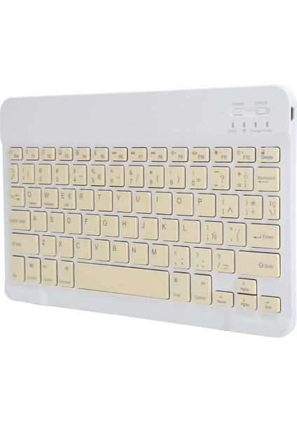 Taşınabilir Mini Kablosuz Bluetooth Klavye Ispanyolca Ipad/samsung/xiaomi/huawei Tablet Pc Içinsarı (Yurt Dışından)