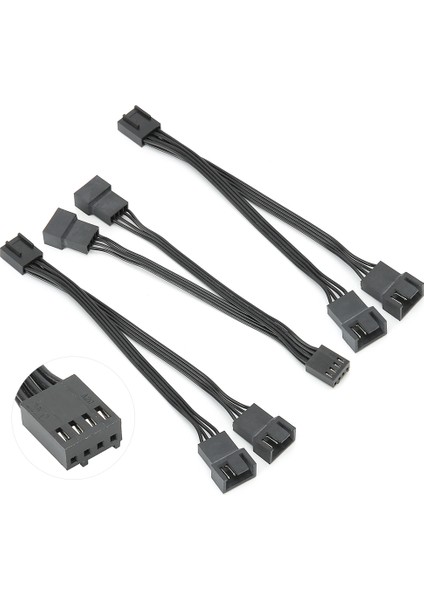 3 Adet 4pin 1 Ila 2 Kollu Ysplitter Adaptör Kablosu Bilgisayar Kasası Fan Güç Kaynağı (Yurt Dışından)