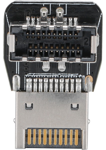 Ön Tip Adaptör Başlığı Pc Anakart Usb3.1 10G 90 Derece Direksiyon Dirseği Dönüştürücü PH74A (Yurt Dışından)