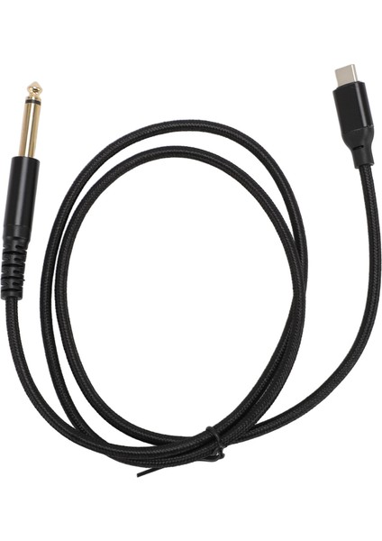 USB C - Ts Kablosu Tak ve Çalıştır USB C - 6,35 mm 1/4 Inç Ts Ses Kablosu Elektrik Gitar Bas Mikseri Hoparlör Pc Akıllı Telefon Için 1m / 3,3 Ft (Yurt Dışından)