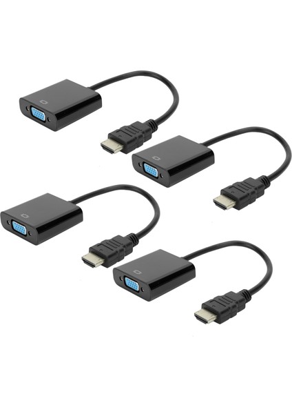 4 Adet HDMI - VGA Hat Adaptörü Kablosu Dizüstü Bilgisayar DVD PS3/X360 Kutusu 1080P Video Hdtv (Yurt Dışından)
