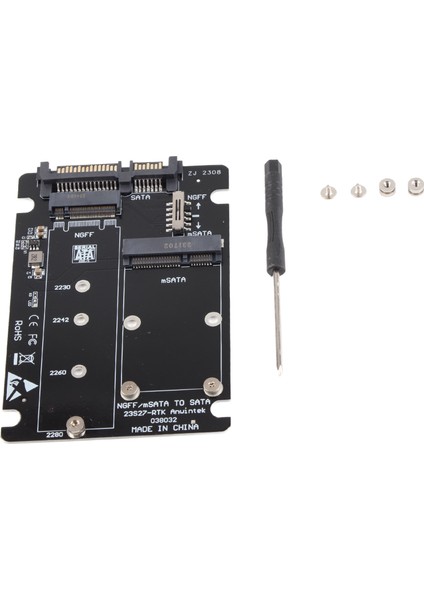 2'si 1 Arada Mini M.2 Ngff ve Msata Ssd'den Sata 3.0 Sabit Disk Adaptörü Dönüştürücü Kartı (Yurt Dışından)