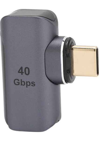 Manyetik USB C Adaptörü 100W Hızlı Şarj 40GBPS 8k Tak ve Çalıştır USB C'den C'ye Dik Açı Manyetik Adaptör (Yurt Dışından)