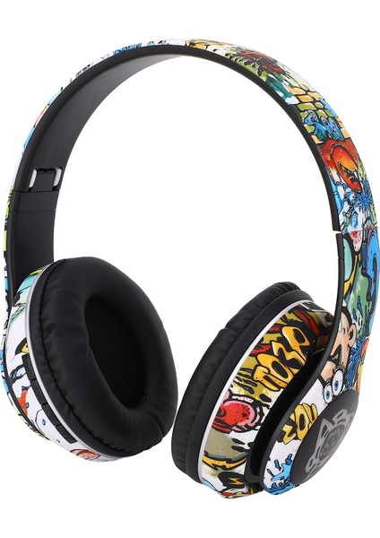 Kablosuz Bluetooth Kulaklık Çok Işlevli Gürültü Azaltma Derin Bas Yenilikçi Grafiti Tasarım Bluetooth Kulaklıklar (Yurt Dışından) modelleri