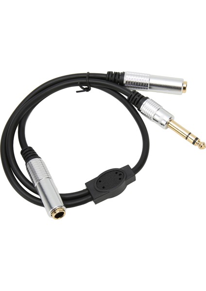 6.35MM'DEN Çift 6.35MM Y Ayırıcı Kablo Profesyonel 1/4 Inç Stereo Kablo Amplifikatör Mikrofon Hoparlör Için (Yurt Dışından)