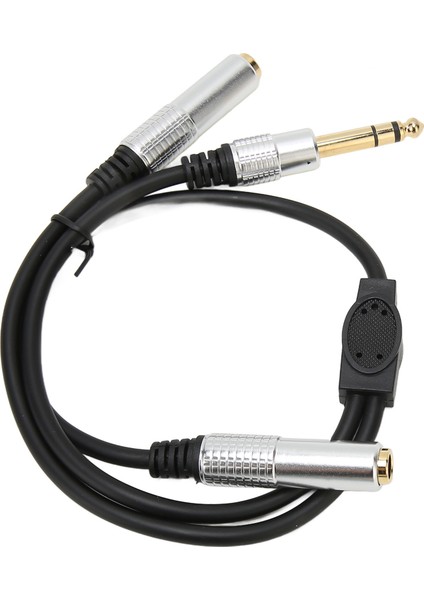 6.35MM'DEN Çift 6.35MM Y Ayırıcı Kablo Profesyonel 1/4 Inç Stereo Kablo Amplifikatör Mikrofon Hoparlör Için (Yurt Dışından)