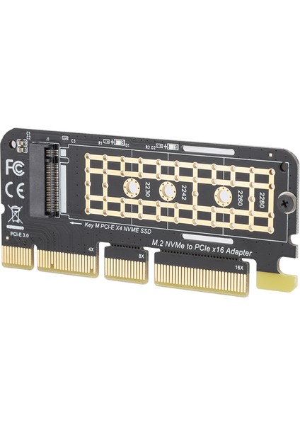 M.2 Ngff Ssd'den Pcı‑e 3.0 X16 Yüksek Hızlı SSD Sabit Disk Adaptörü Genişletme Yükseltici Kartı (Yurt Dışından)