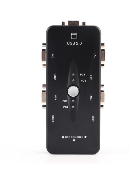 4 Portlu USB 2.0 Kvm Vga/svga Monitör Hub Bilgisayar Anahtar Kutusu Adaptör Cihazları Pc Klavye Mou (Yurt Dışından)