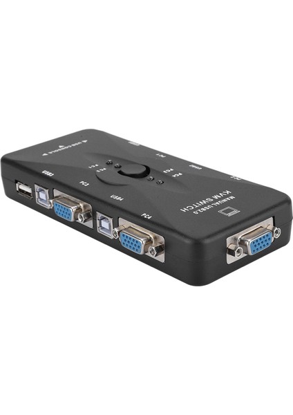 4 Portlu USB 2.0 Kvm Vga/svga Monitör Hub Bilgisayar Anahtar Kutusu Adaptör Cihazları Pc Klavye Mou (Yurt Dışından)