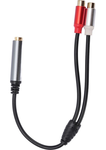 6.35MM Ayırıcı Kablo Metal Kabuk Altın Kaplama Çift Kanallı 6.35MM Dişi - 2 Konnektör Dişi Adaptör Kablosu Amplifikatör Mikser Hoparlör Için (Yurt Dışından) modelleri