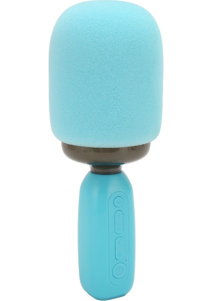 El Tipi Karaoke Mikrofonu Rgb Işık Destekli Hafıza Kartı Taşınabilir Kablosuz Bluetooth Şarkı Söyleme Mikrofonu Çocuklar Yetişkinler Için Mavi (Yurt Dışından)