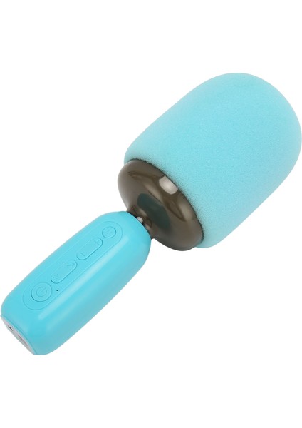 El Tipi Karaoke Mikrofonu Rgb Işık Destekli Hafıza Kartı Taşınabilir Kablosuz Bluetooth Şarkı Söyleme Mikrofonu Çocuklar Yetişkinler Için Mavi (Yurt Dışından)