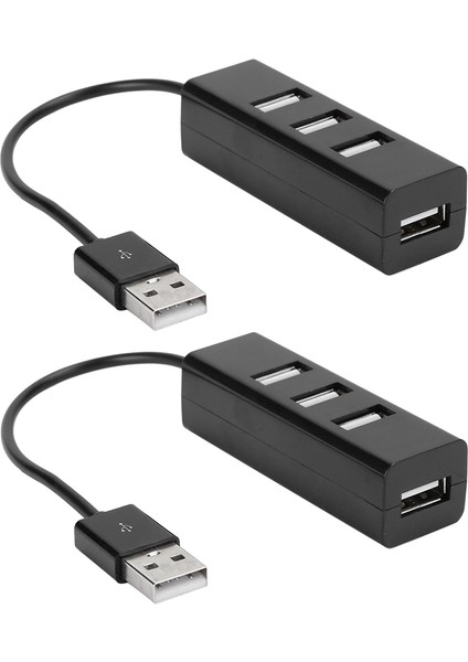 2 Adet 1 Ila 4 Hub Usb2.0 4 Port Siyah Masaüstü Bilgisayar Dizüstü Mobil Sabit Sürücüler Için (4usb Arayüzüsiyah) (Yurt Dışından)