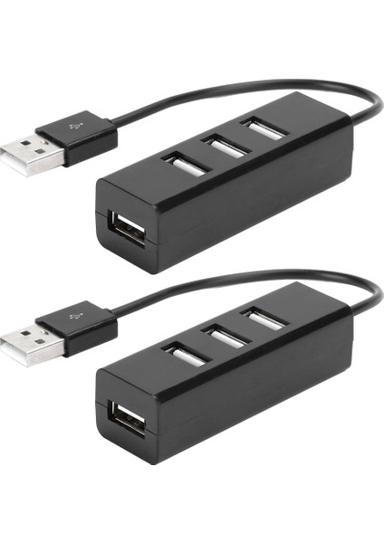 2 Adet 1 Ila 4 Hub Usb2.0 4 Port Siyah Masaüstü Bilgisayar Dizüstü Mobil Sabit Sürücüler Için (4usb Arayüzüsiyah) (Yurt Dışından)
