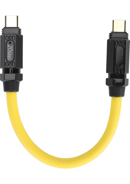 Tip C Uzatma Kablosu Pd3.1 Desteği 140W Hızlı Şarj 20GBPS Yüksek Hızlı Hd 8k 60Hz Tip C'den Tip C'ye Veri Kablosu Erkekten Erkeğe, 0,2 M/0,7 Ft Düz Kablo (Yurt Dışından)