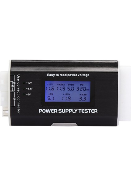 Bilgisayar Güç Kaynağı Test Cihazı LCD Ekran Alüminyum Alaşım Desteği 20/24PIN Atx Sata (Yurt Dışından)
