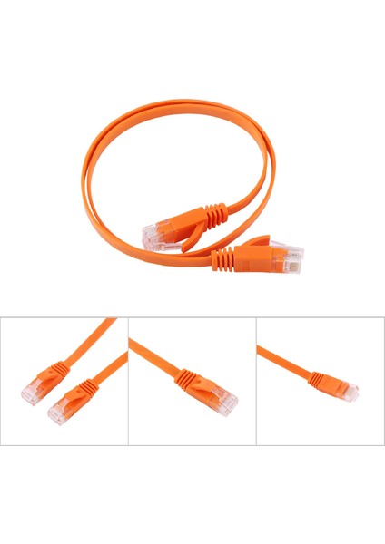 RJ45 Cat6 Ethernet Ağ Düz Lan Kablosu Utp Yama Yönlendirici Kabloları 1000M Turuncu 0,5 Metre (Yurt Dışından) indirimleri