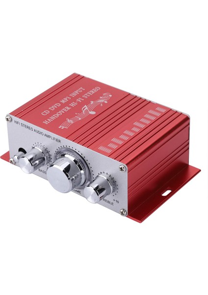 Mini Dijital Araba Oto Amplifikatörü Hifi Ses Müzik CD DVD Mp3 Fm Çalar (Kırmızı) (Yurt Dışından)