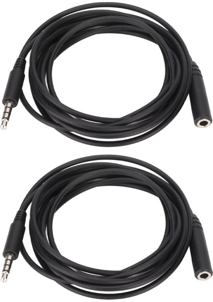 2 Adet Kulaklık Uzatma Kablosu 3.5mm Aux Erkek - Dişi Kulaklık Uzatma Kablosu Ev Dış Mekan Için (Yurt Dışından)