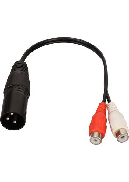 Xlr Erkek - 2 Rca Dişi Y Ayırıcı Kablo 3 Pin 0.6 Feet Gürültü Azaltma Ses Kablosu Adaptörü Mikserler Güç Amplifikatörleri Için (Yurt Dışından)