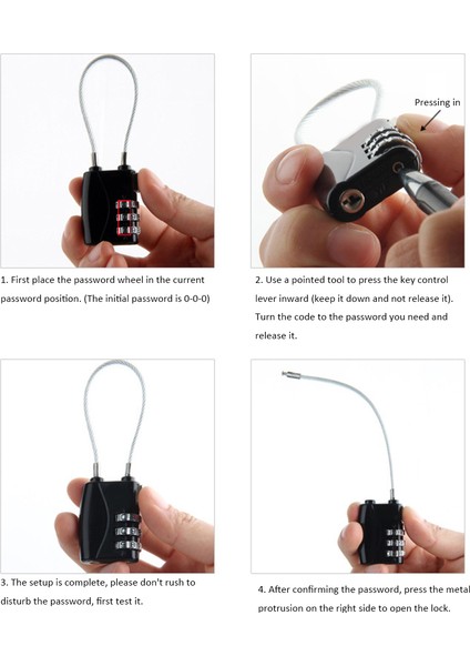 Tsa Onaylı Bagaj Mini Kilit Spor Salonu Güvenlik Kilidi Bavul Bagaj Dolap Bilgisayar Çantası (Yurt Dışından) fırsatları