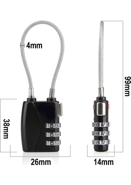 Tsa Onaylı Bagaj Mini Kilit Spor Salonu Güvenlik Kilidi Bavul Bagaj Dolap Bilgisayar Çantası (Yurt Dışından) indirimleri