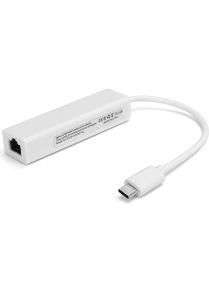 RJ45 Ethernet Adaptörü Type C - USB 2.0 Ağ 100M Aksesuarı Wın Xp/7/8/os Xusb 2.0 Ağ Kartı ile (Yurt Dışından)