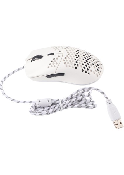 Mouse Rgb Kablolu Oyun 6400DPI Petek Içi Boş Tasarım Bilgisayar Aksesuarları (Yurt Dışından)