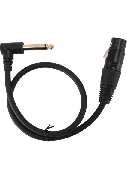 Xlr Dişi - 6.35MM Erkek Mono Kablo Dengeli Xlr Dişi - 1/4 Inç Erkek 90 Derece Dik Açı Kablo Kordonu (Yurt Dışından)