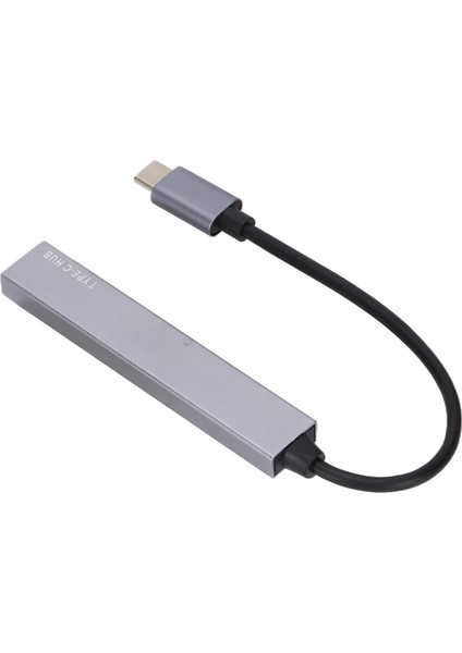 Genişletme Yuvası Typec Mini Tak ve Çalıştır Usb2.0 USB 3.0 Hub 1 Sürükle 4 Genişletme Yuvası (Gri) (Yurt Dışından)