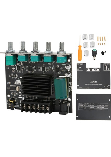 ZK‑MT21 Bt Amplifikatör Kartı Yüksek Güçlü Ses Stereo DC12‑24V Dijital Güç Amplifikatör Kartı 15‑100W 4‑8ω Hoparlörler Için (Yurt Dışından)