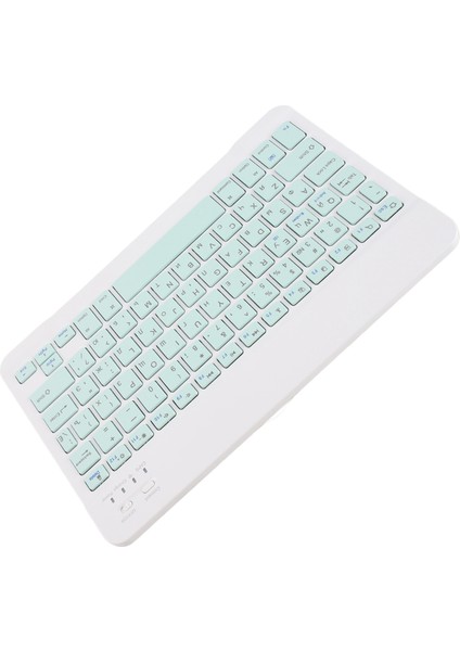Kablosuz Bluetooth Klavye Tuş Takımları Daktilo Evrensel Cihazla Uyumlu 10INAÇIK Yeşil Rusça (Yurt Dışından)