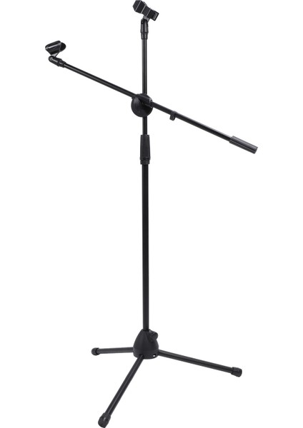 Ayarlanabilir Bom Yüksekliği Mikrofon Standı Üçayak Tabanlı Plastik Çelik Bom Kolu Mikrofon Zemin Standı Şarkı Söyleme Karaoke Sahnesi Için (Yurt Dışından)