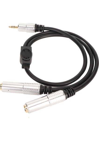 3,5 Mm'den Çift 6,35 Mm'ye Kablo Erkekten Çift Dişi Tak ve Çalıştır Y Ayırıcı Kablo Mikrofon Hoparlör Için 1,6 Ft (Yurt Dışından) modelleri