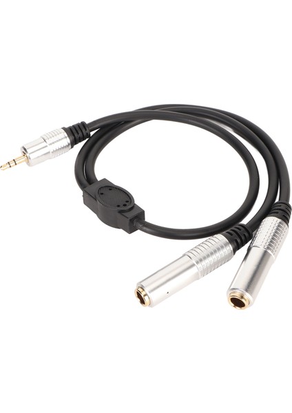 3,5 Mm'den Çift 6,35 Mm'ye Kablo Erkekten Çift Dişi Tak ve Çalıştır Y Ayırıcı Kablo Mikrofon Hoparlör Için 1,6 Ft (Yurt Dışından) fırsatları