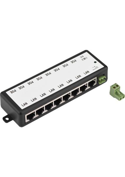8 Kanal Poe Güç Kaynağı Modülü Poe Enjektör Ethernet Adaptörü Ip Kamera 802.3AF Cihazı Için (Yurt Dışından)