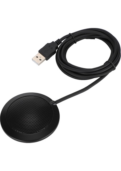 USB Çok Yönlü Alıcı 360 Derece Ses Metal Örgü Kapaklı Masaüstü Toplantıları Için Mikrofon (Yurt Dışından)