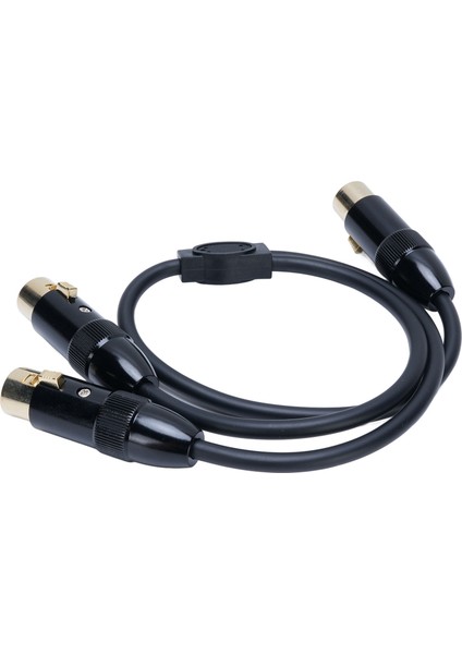 Xlr Y Ayırıcı Kablo 3 Pin Çift Xlr Dişi-Dişi Dengeli Mikrofon Adaptör Kablosu Mikser Için 0,5 M Siyah Tak ve Çalıştır (Yurt Dışından)