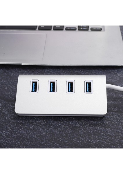 Alüminyum Alaşımlı 4 Port Usb3.0 Hub Yüksek Hızlı Bilgisayar/dizüstü Bilgisayar Ayırıcı Adaptörü (Yurt Dışından)
