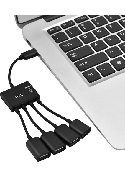4'ü 1 Arada Usb3.1 Tip C Erkek - USB 2.0 Dişi 3 Portlu USB Hub Otg Fonksiyonu Usb-C Şarj Portu ile (Yurt Dışından)