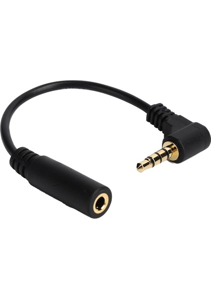 3.5mm Erkek - 3.5mm Dişi Kablo Kordon Mikrofon Kablosu Adaptör Bağlantı Kablosu 25.5cm Siyah (Yurt Dışından)