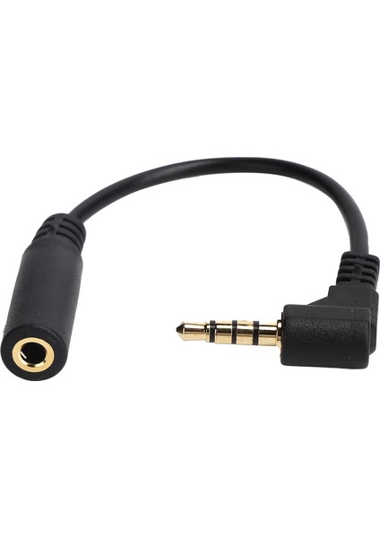3.5mm Erkek - 3.5mm Dişi Kablo Kordon Mikrofon Kablosu Adaptör Bağlantı Kablosu 25.5cm Siyah (Yurt Dışından)