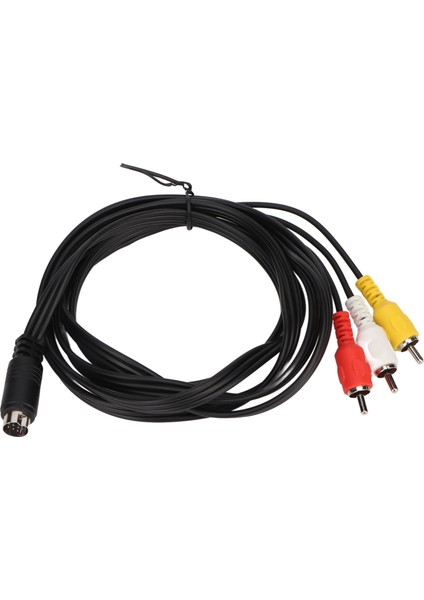 Mini Dın 10 Pin - 3 Rca Kablo Erkek - Erkek Net Sinyal Video Adaptör Kablosu Tv Monitör Projektör Için 5.9ft (Yurt Dışından)