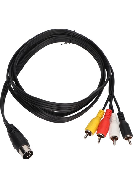 Dın 5 Pin Erkek - 4rca Erkek Kablo Saf Bakır Tel Çekirdek Ses Adaptörü Kablosu 4.9ft (Yurt Dışından)