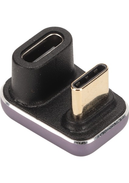 Tip C Adaptörü Usb4.0 Hd 8k 40GBPS PD240W Hızlı Şarj Alüminyum Kabuk Taşınabilir Tip C'den Tip C'ye Adaptör Cep Telefonu Erkekten Dişiye, U Şekli (Yurt Dışından) modelleri
