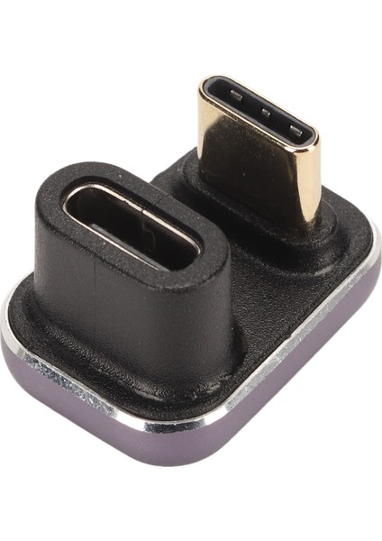 Tip C Adaptörü Usb4.0 Hd 8k 40GBPS PD240W Hızlı Şarj Alüminyum Kabuk Taşınabilir Tip C'den Tip C'ye Adaptör Cep Telefonu Erkekten Dişiye, U Şekli (Yurt Dışından) fırsatları