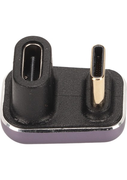Tip C Adaptörü Usb4.0 Hd 8k 40GBPS PD240W Hızlı Şarj Alüminyum Kabuk Taşınabilir Tip C'den Tip C'ye Adaptör Cep Telefonu Erkekten Dişiye, U Şekli (Yurt Dışından) indirimleri