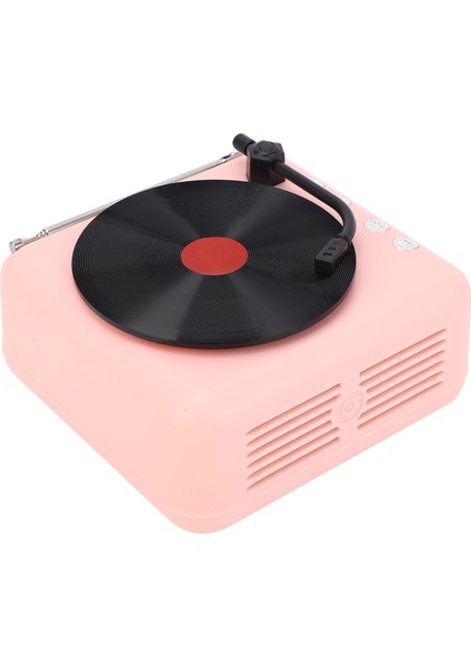 Bluetooth Hoparlör Retro Plak Çalar Tarzı Hifi Ses Kalitesi Bt5.0 Kablosuz Hoparlör Pembe (Yurt Dışından) fiyatları